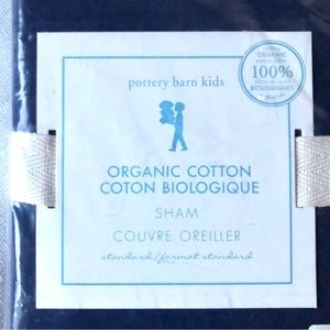 PB Kids Sham NWT! Organic Cotton Pillow Cover New in Package - Navy